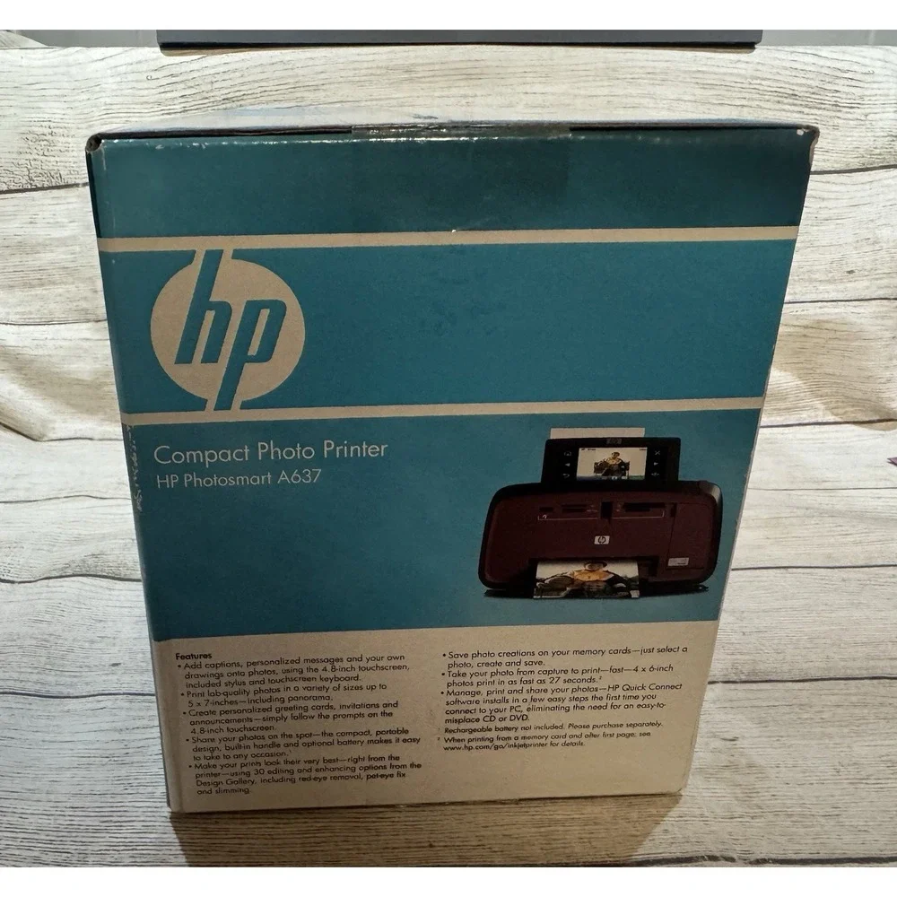 HP PhotoSmart A637 Digital Photo Inkjet Printer NEW Sealed Box